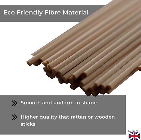 Ziffs Home® 120pcs Black Fibre Reed Diffuser Sticks - 20cm/7.87in x 4mm/0.16in - Thick Diffuser Reeds Sticks - Diffuser Sticks for Diffuser Oils Fragrance Refill - Fibre Reeds for Diffusers in Saudi Arabia