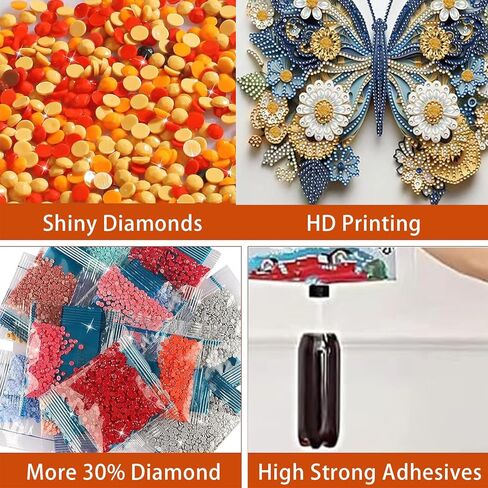 Woteilus Diamond Art Kits for Adults Flowers: Floral Diamond Painting Artwork,Round Diamond Painting Kits for Adults Gem Art Kit Large Peonies 16 x 12 Diamond Painting Kits August 2024 in Saudi Arabia