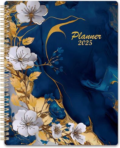 2025 Planner - Planner 2025, JAN 2025 - DEC 2025, 8.9" x 11.5", Planner 2025 Weekly And Monthly, Spiral Bound, 12 Months, Black in Saudi Arabia