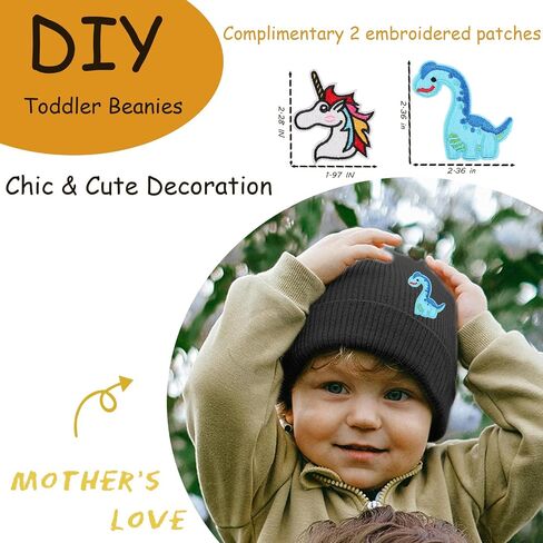 vidsel 100% Cotton Toddler Beanie Hats for Baby Kids Winter Knit Cuffed Cap | Soft Cozy Cotton,Double Layer Stretch Growing Hat,Naturally,Skin-Friendly,Newborn Boys Girls Infant Warm Beanie 0-8 Years in Saudi Arabia