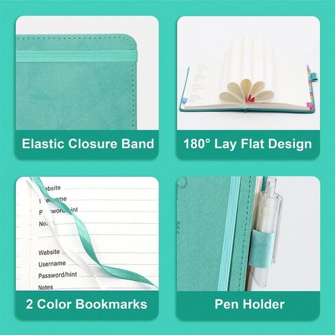 كتاب حارس كلمات المرور مع علامات تبويب أبجدية ملونة، كتب كلمات مرور مقاس 5.8 × 8.4 بوصة لكبار السن، منظم دفتر كلمات المرور لتسجيل الدخول إلى عنوان موقع الإنترنت (أزرق سماوي) in Kuwait