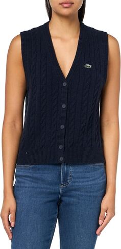 Lacoste Women's Sleeveless Cashmere Cardigan in Saudi Arabia