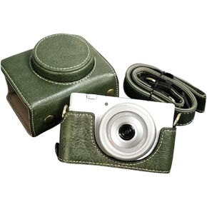 ZV-1 II ZV-1F Case,Half Case for Sony ZV1F/ZV-1 II,PU Leather Camera Case Compatible with Sony ZV-1F/ZV-1M2 Digital Camera with camera strap - Brown
