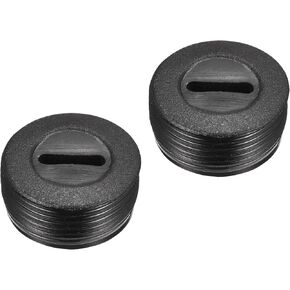 MECCANIXITY Carbon Brush Holder Cap Motor Electric Brush Plastic Cover Thread Black 20mm OD 8mm Height, Pack of 2