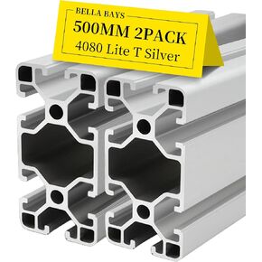 BELLA BAYS 4pcs 23.62 inch 600mm 4040 T Slot Aluminum Extrusion Profile European Standard Anodized Black Extruded Linear Rail Guide Frame for 3D Printer Laser Engraving Machine CNC Workbench DIY in Kuwait