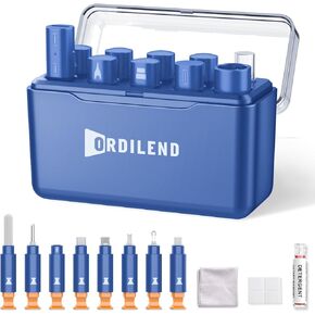 iPhone Cleaning Kit for Charging Port Cleaner, Multi-Tool iPhone Cleaner Repair Lightning Cables, Phone Cleaning Kit for iPhone, iPad, Connectors, Speaker, Airpod Cleaner Kit, Light Blue