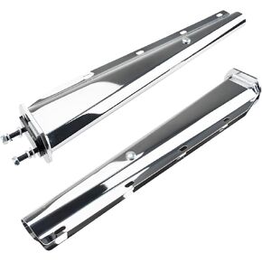 PHILTOP 1 Pair Semi Truck Quarter Fenders, 24" x 24" Stainless Steel Mud Flaps Set for Tractor Trailer, Tube Bracket and Mounting Hardware Included,Right Left, Sliver