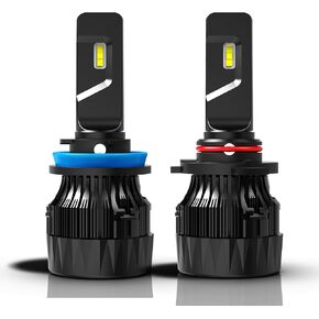 Cougar Motor H7 Light Bulbs, H7 Fog Lights No Adapter Required 1:1 Size with Silent Turbo Cooling Fan, 16000LM 60W 6500K Xenon White, Powersports ATV/UTV Fog Bulb, Non-Polarity, Pack of 2