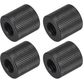 MECCANIXITY Mic Stand Adapter 1/4-20 Female to 1/4-20 Female Camera Screw Thread Adapter for Microphone Tripod Stand Black 4 Pcs