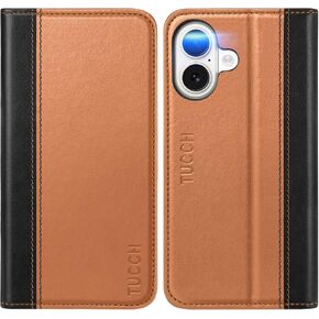 TUCCH Case for iPhone 16 Pro Wallet Case, Kickstand PU Leather Flip Folio Cover with [RFID Blocking] 3 Card Slot, Shockproof TPU Interior Case Compatible with iPhone 16 Pro 5G 2024, Light Blue
