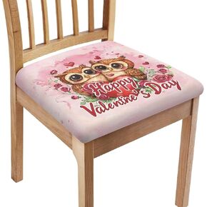 Cow Print Chair Seat Covers for Dining Room Chairs Set of 4,Brown Chair Seat Slipcovers Protector Kitchen Accessories Dining Chair Covers