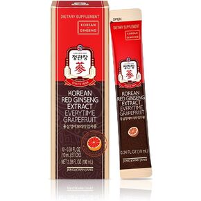 Korean Red Ginseng Extract Everytime 3000mg | Sugar Free Energy Supplement, Ginseng Tea, Ginseng Supplement, Korean Food | Energy Boost, Stamina | 30 Count