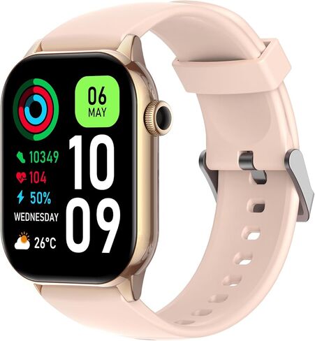 Fitness Tracker, Smart Watch, Blood Pressure Monitor Watch, 2" HD Color Touchscreen with Heart Rate Monitor, Sleep Tracker IP68 Waterproof, GPS, Activity Tracker for Women Men (Grey) in Saudi Arabia