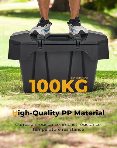 KEMIMOTO 2024/2025+ XP 1000 صندوق شحن خلفي 55QT متوافق مع 2024/2025+ Polaris RZR XP 1000/4 1000 صندوق تخزين UTV صندوق سرير خلفي من البولي بروبيلين مزلاجين قابلين للقفل استبدال OEM 2884525 in Saudi Arabia