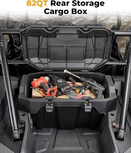 KEMIMOTO 2024/2025+ XP 1000 صندوق شحن خلفي 55QT متوافق مع 2024/2025+ Polaris RZR XP 1000/4 1000 صندوق تخزين UTV صندوق سرير خلفي من البولي بروبيلين مزلاجين قابلين للقفل استبدال OEM 2884525 in Saudi Arabia