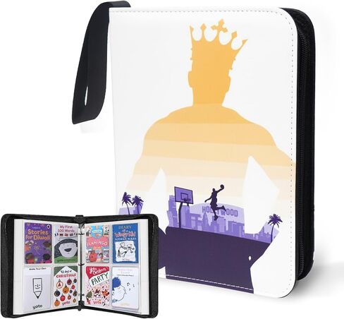 حافظة بطاقات كرة السلة تحتوي على 400 جيب لهواة جمع بطاقات تجارة كرة السلة، كتاب تخزين بطاقات محمول مقاوم للماء مع أكمام شفافة قابلة للإزالة، متوافق مع بطاقات كرة السلة والبطاقات الرياضية in Kuwait