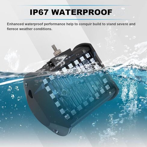 ASLONG 2x 4 بوصة LED ستروب القرون أضواء العمل DRL البيضاء، مطلق النار الجانبي LED أضواء العمل المزدوج الجانب الأصفر DRL المتوهج ستروب LED مكعبات الطرق الوعرة ضوء القيادة مع تبديل الأسلاك للشاحنات قارب عربة الغولف سيارات الدفع الرباعي in Kuwait