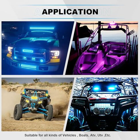 ASLONG 2x 4 بوصة LED ستروب القرون أضواء العمل DRL البيضاء، مطلق النار الجانبي LED أضواء العمل المزدوج الجانب الأصفر DRL المتوهج ستروب LED مكعبات الطرق الوعرة ضوء القيادة مع تبديل الأسلاك للشاحنات قارب عربة الغولف سيارات الدفع الرباعي in Kuwait