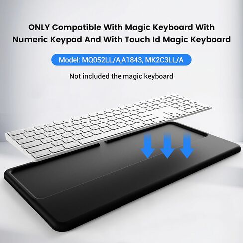 Keyboard Wrist Rest Relieves Wrist Pain for Office and Typing, Compatible with Wireless Magic Keyboard 2 and Magic Keyboard with Touch ID (MLA22LL/A, MK293LL/A) in Saudi Arabia