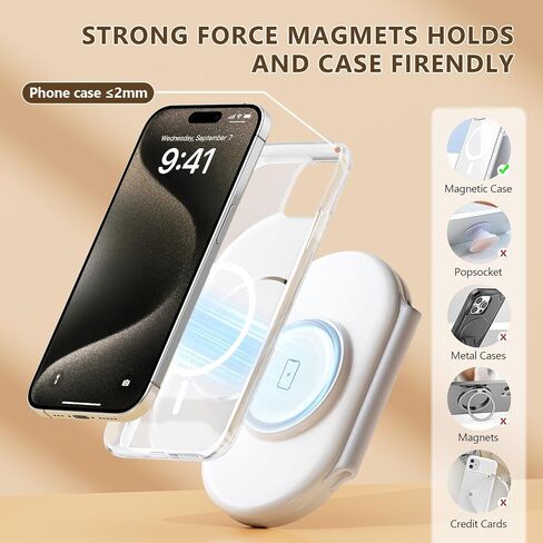 2026 Traveling Portable Wireless Mag-Safe Fast Charging Station in Kuwait