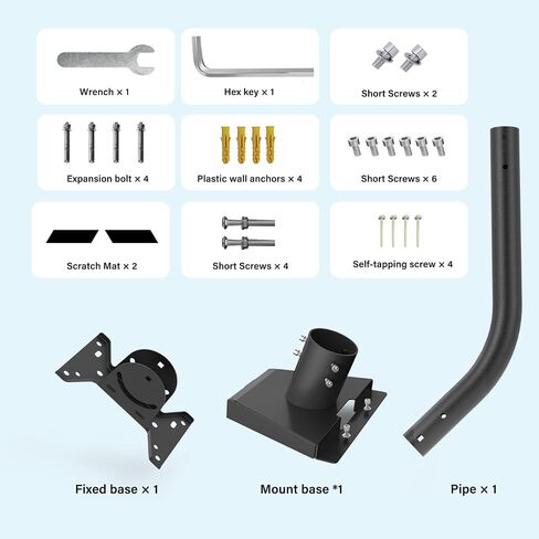 Starlink Gen 3 Mount,Compatible with Starlink Standard V3 for Starlink Gen 3 Standard Dish Antennas,Starlink Standard V3 Roof Mount Adapter for Pole Mounting,Wall Mounting(Black) in Saudi Arabia