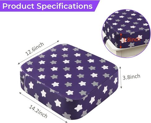 Toddler Booster Seat for Dining Table, Adjustable Seat Belts Booster Seat for Kitchen Chair, Strong Support Booster Seat Cushion, PU Easy Cleaning Detachable Portable Travel Booster (Black Dinosaur) in Kuwait