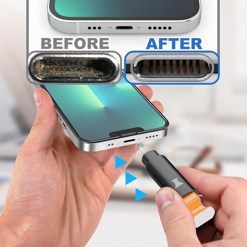 iPhone Cleaning Kit for Charging Port Cleaner, Multi-Tool iPhone Cleaner Repair Lightning Cables, Phone Cleaning Kit for iPhone, iPad, Connectors, Speaker, Airpod Cleaner Kit, Light Blue in Saudi Arabia