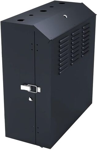 NavePoint 6U Vertical Server Rack Enclosure, Low Profile, 27.5" Deep, Max Weight Capacity 132lbs - 6U Network Cabinet Vertical Wall Mount, Perforated, Black in Saudi Arabia