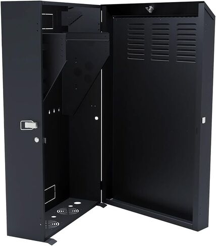 NavePoint 6U Vertical Server Rack Enclosure, Low Profile, 27.5" Deep, Max Weight Capacity 132lbs - 6U Network Cabinet Vertical Wall Mount, Perforated, Black in Saudi Arabia