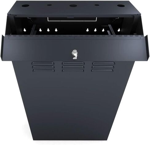 NavePoint 6U Vertical Server Rack Enclosure, Low Profile, 27.5" Deep, Max Weight Capacity 132lbs - 6U Network Cabinet Vertical Wall Mount, Perforated, Black in Saudi Arabia
