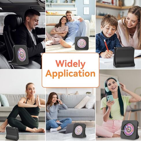 Fohil CD Player for Home, Desktop CD Player with Bluetooth 5.0 Built-in Double HiFi Speakers, LED Screen CD Music Players Support AUX&USB Headphone Jack FM Radio, Gift for Boyfriend Husband in Saudi Arabia