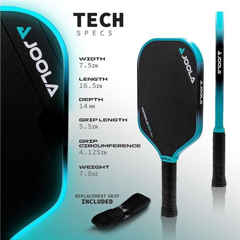 JOOLA Ben Johns Perseus 3S 16mm Pickleball Paddle w/Propulsion Core - Charged Carbon Surface Technology. UPA Approved - Elongated Body Shape w/Large Sweet Spot. NFC Chip Enabeled & UPA-A Certified. in Saudi Arabia