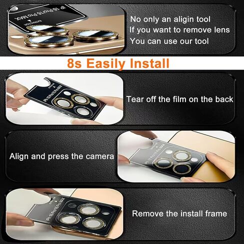 COJOC for iPhone 16 Pro/iPhone 16 Pro Max Camera Lens Protector - Colorful [Original Design] 9H Tempered Glass Screen Protector Metal Individual Rear Camera Screen Cover Film Accessories in Saudi Arabia