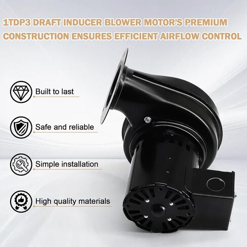Hiorucet 1TDN7 Draft Inducer Blower Motor Replacement for Dayton 1TDN7 1C180 4C440, Fasco 7021-3466, 7021-7607, 7124-3466, 50747D401, 71213466, 50747-D401, 6FHX4, 7021-7841, 7021-9258, 7021-8768 in Kuwait