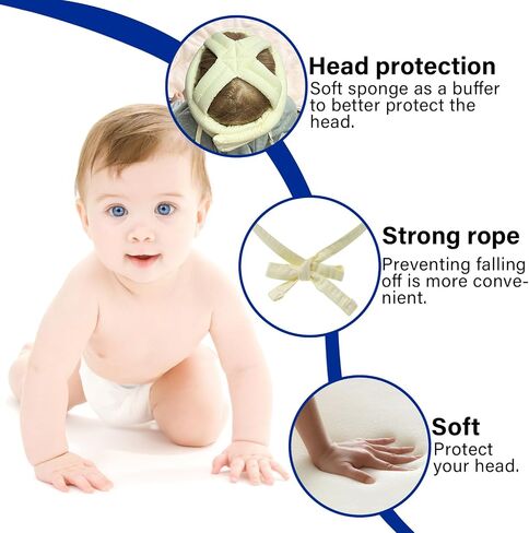 Baby Safety Helmet Baby Head Protector No Bumps for Running Walking Crawling, Safety Head Adjustable Protective Cap Headguard Hat in Saudi Arabia