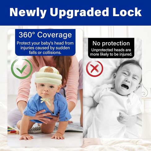 Baby Safety Helmet Baby Head Protector No Bumps for Running Walking Crawling, Safety Head Adjustable Protective Cap Headguard Hat in Saudi Arabia