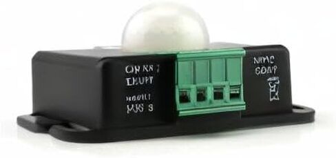 مفتاح LED لمستشعر الحركة QWORK (عبوة من قطعتين)، 12-24 فولت، 6 أمبير، وقت تأخير قابل للتعديل، مسافة حث 5-8 أمتار، مجال رؤية 60 درجة، لإضاءة شريط LED، حامل على الحائط، 3 بوصات in Kuwait