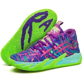 Mens Multicolor High Top Basketball Shoes Non-Slip Breathable Running Shoes Fahsion Lightweight Outdoor Gym Sneakers