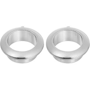 uxcell 2 Pcs 1.38 inch (35mm) Nylon Desk Grommets, Plastic Cable Hole Cover, Wire Cord Cable Organizer for Computer Desk Cabinet, Silver