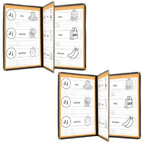 2PCS 8.5 x 11 Inch Menu Covers, 4 Page 8 View Transparent Restaurant Menu Covers, Fits A4 Size Paper, Menu Holder (4 Page)