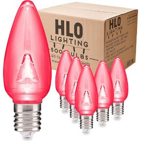Holiday Lighting Outlet Smooth C9 Christmas Lights | Purple LED Light Bulbs Holiday Decoration | Warm Christmas Decor for Indoor & Outdoor Use | 3 SMD LEDs in Each Light Bulb | Set of 25