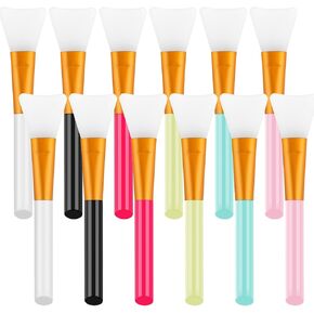 12Pieces Silicon Epoxy Brushes Set for Making Epoxy Glitter Tumblers,Reusable Flexible Epoxy Application Sticks for Spreading an Even Coat of Epoxy Resin on Tumblers and Cups,Spatula Mixed Media Brush