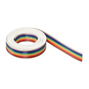 DMiotech 1 Pack 9P IDC Wire Flat Rainbow Ribbon Cable 9.8 Ft Length 1.27mm Pitch Breadboard Jumper Wires for Electronic Projects