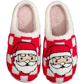 Afellicy Halloween عيد الميلاد النعال متقلب جرجر للنساء والرجال عطلة غرفة نوم داخلية رقيق دافئ الصوف النعال الشتاء لينة مريحة المنزل عدم الانزلاق لينة أفخم الانزلاق على الصوف أحذية المنزل مبطنة in Kuwait