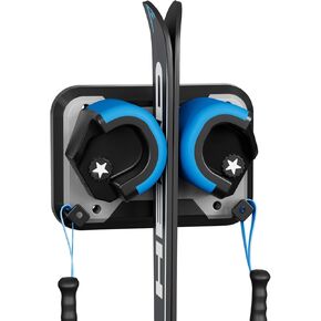 Snowboard, Ski, and Skateboard Wall Mount Rack – Multi-Purpose Garage Wall Storage Holder | Space-Saving Clamp Organizer for Skate Decks, Hockey Sticks, Ski Poles, Shovels, and More-Orange