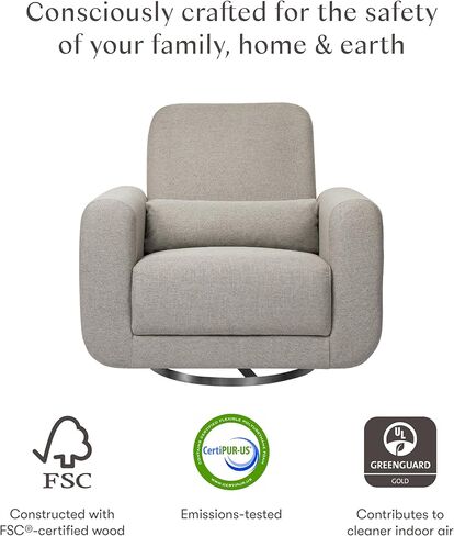 طائرة Babyletto Tuba الشراعية باللون العاجي مع قاعدة خشبية فاتحة اللون، وGreenguard Gold، ومعتمدة من CertiPUR-US in Kuwait