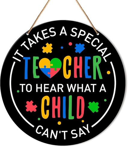 Muktoujaumai Autism Awareness Sign Decor, Autism Hanging Sign Decor Wall Decorations Wood Sign for Door, Home, Classroom, Gift for Autism Family Mom, Different Is Beautiful in Kuwait