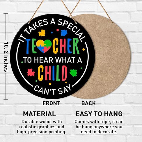 Muktoujaumai Autism Awareness Sign Decor, Autism Hanging Sign Decor Wall Decorations Wood Sign for Door, Home, Classroom, Gift for Autism Family Mom, Different Is Beautiful in Kuwait