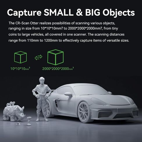 Creality 3D Scanner, CR-Scan Raptor for 3D Printing, Blue Laser & NIR Consumer Handheld Scanner with 0.02mm Accuracy, Anti-Shake Tracking, 24-Bit Fast Full-Color Scanning for Windows macOS in Saudi Arabia