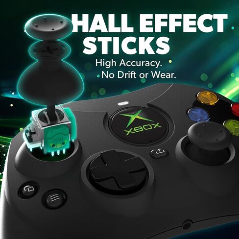 Hyperkin DuchesS Wired Controller - White - Officially licensed S Controller replica for use with Xbox Series X|S, Xbox One, Windows 10|11, PC, Video Game Controller with Hall Effect Sticks, 3.5MM, Audio Jack, Impulse Triggers, Plug and Play, Gaming Gamep in Saudi Arabia